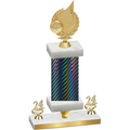 Premium Single Black Carbon Fiber Year Volleyball Trophy