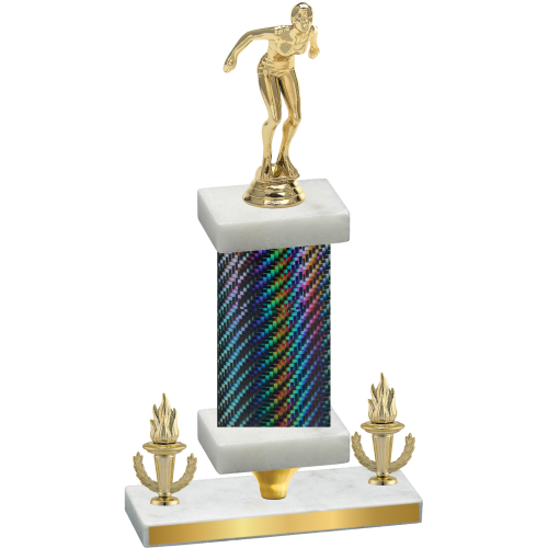 Premium Single Black Carbon Fiber Victory Tennis Trophy