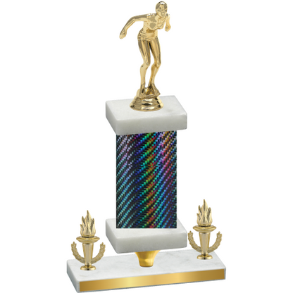 Premium Single Black Carbon Fiber Victory Tennis Trophy