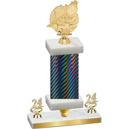 Premium Single Black Carbon Fiber Year Swimming Trophy