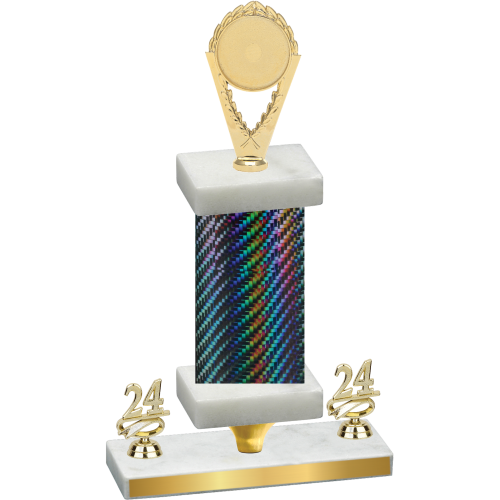 Premium Single Black Carbon Fiber Year Insert Trophy