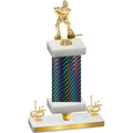 Premium Single Black Carbon Fiber First Place Hockey Trophy