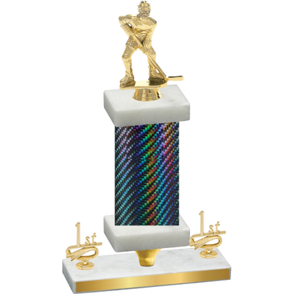 Premium Single Black Carbon Fiber First Place Hockey Trophy