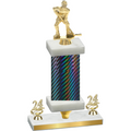 Premium Single Black Carbon Fiber Year Hockey Trophy