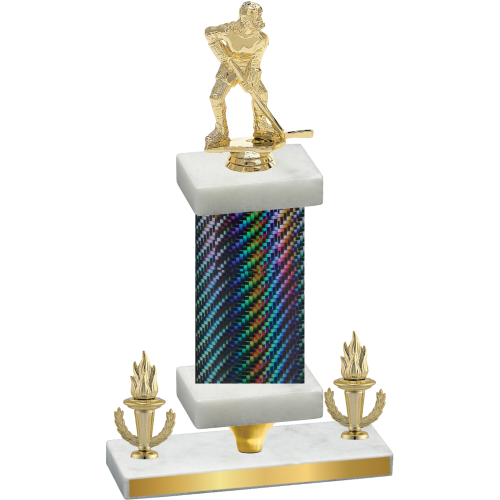 Premium Single Black Carbon Fiber Victory Hockey Trophy