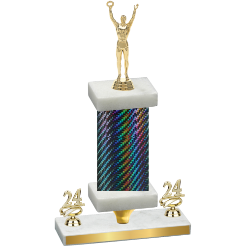 Premium Single Black Carbon Fiber Year Victory Trophy