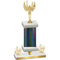 Premium Single Black Carbon Fiber Fourth Place Victory Trophy