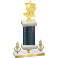 Premium Single Black Carbon Fiber Victory Pickleball Trophy