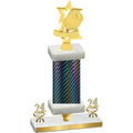 Premium Single Black Carbon Fiber Year Pickleball Trophy