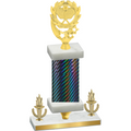 Premium Single Black Carbon Fiber Victory Pickleball Trophy