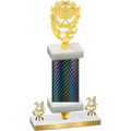 Premium Single Black Carbon Fiber Year Pickleball Trophy