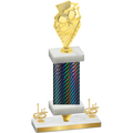 Premium Single Black Carbon Fiber First Place Pickleball Trophy