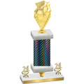 Premium Single Black Carbon Fiber Year Pickleball Trophy