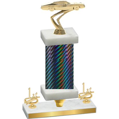 Premium Single Black Carbon Fiber First Place Cars Trophy