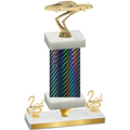 Premium Single Black Carbon Fiber Second Place Cars Trophy