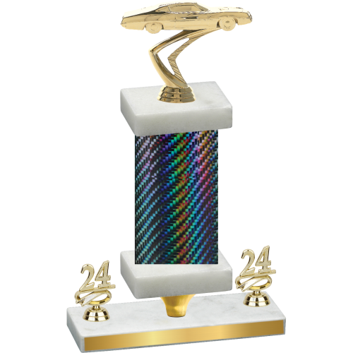 Premium Single Black Carbon Fiber Year Cars Trophy