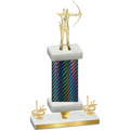 Premium Single Black Carbon Fiber First Place Archery Trophy