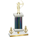 Premium Single Black Carbon Fiber Victory Archery Trophy