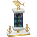 Premium Single Black Carbon Fiber Victory Fishing Trophy