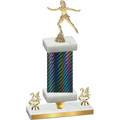 Premium Single Black Carbon Fiber Year Skater Trophy