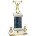 Premium Single Black Carbon Fiber Victory Weights Trophy