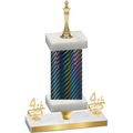 Premium Single Black Carbon Fiber Fourth Place Chess Trophy