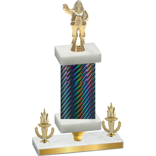 Premium Single Black Carbon Fiber Victory Holiday Trophy