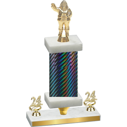 Premium Single Black Carbon Fiber Year Holiday Trophy