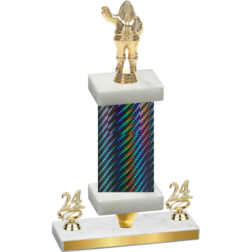 Premium Single Black Carbon Fiber Year Holiday Trophy