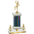 Premium Single Black Carbon Fiber Victory Majorette Trophy