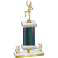 Premium Single Black Carbon Fiber Year Majorette Trophy