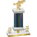 Premium Single Black Carbon Fiber Year Fishing Trophy