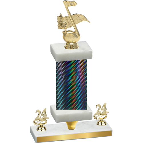 Premium Single Black Carbon Fiber Year Music Trophy