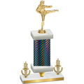 Premium Single Black Carbon Fiber Victory Karate Trophy