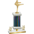 Premium Single Black Carbon Fiber Year Karate Trophy
