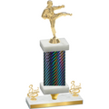 Premium Single Black Carbon Fiber Third Place Karate Trophy