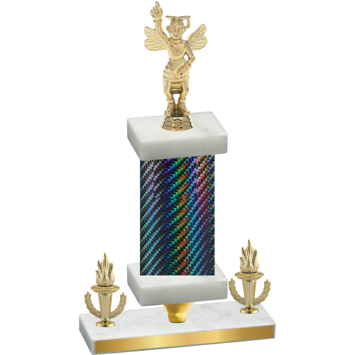 Premium Single Black Carbon Fiber Victory Academics Trophy