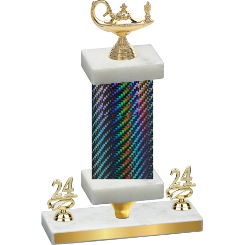 Premium Single Black Carbon Fiber Year Academics Trophy