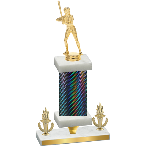 Premium Single Black Carbon Fiber Victory Softball Trophy