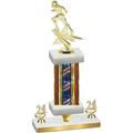Premium Single Flag USA Year Football Trophy