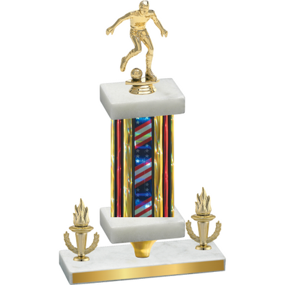 Premium Single Flag USA Victory Soccer Trophy