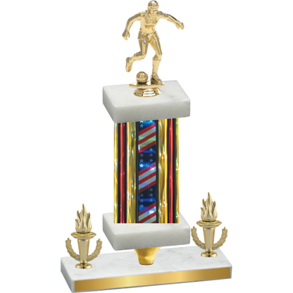 Premium Single Flag USA Victory Soccer Trophy