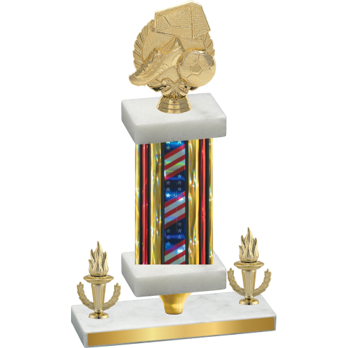Premium Single Flag USA Victory Soccer Trophy