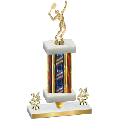 Premium Single Flag USA Year Tennis Trophy