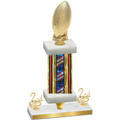 Premium Single Flag USA Second Place Football Trophy