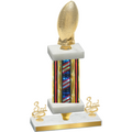 Premium Single Flag USA Third Place Football Trophy