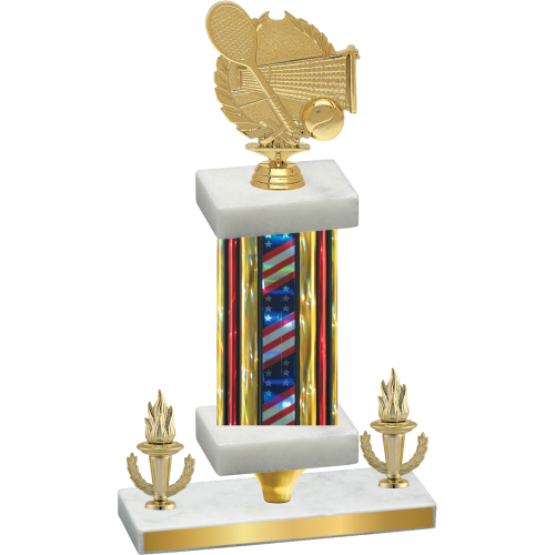 Premium Single Flag USA Victory Tennis Trophy