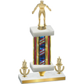 Premium Single Flag USA Victory Wrestling Trophy