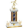Premium Single Flag USA Third Place Bowling Trophy