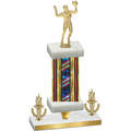 Premium Single Flag USA Victory Volleyball Trophy